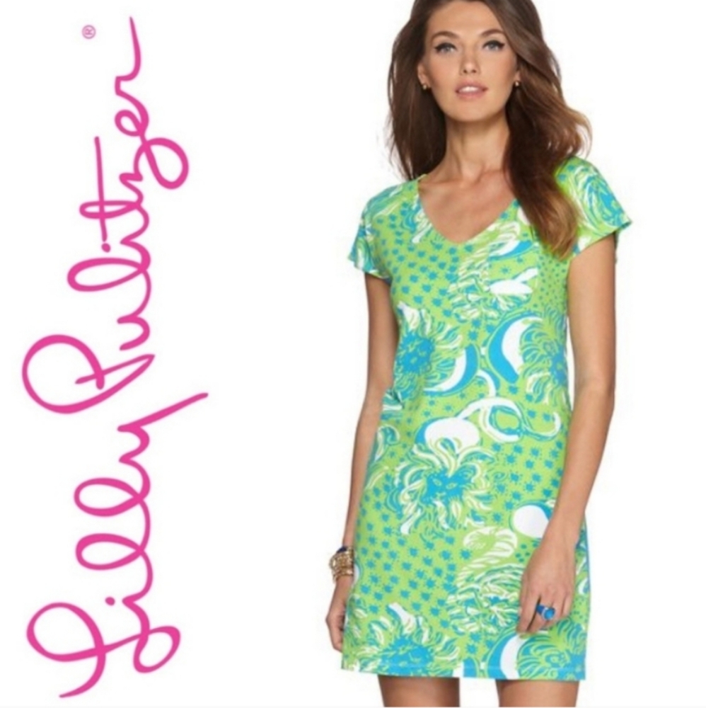 Lilly Pulitzer Daniella Roar of the Jungle T Shirt Dress size Small